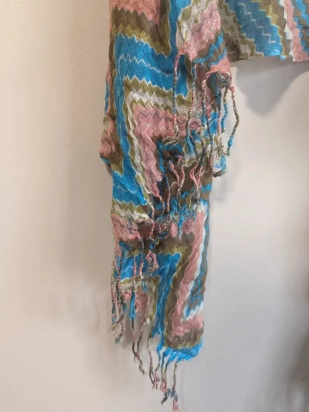 3pc  Scarf Bundle Lot Set ( White Sparkly, multicolour zigzag, blue sparkly)